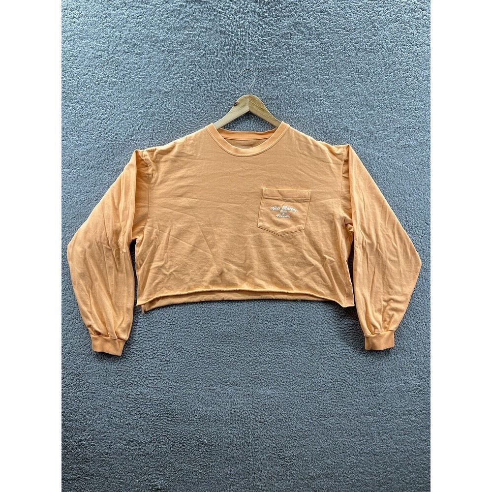 Demetrius Harmon You Matter Now & Forever Long Sleeve Cropped Yellow T-Shirt XL